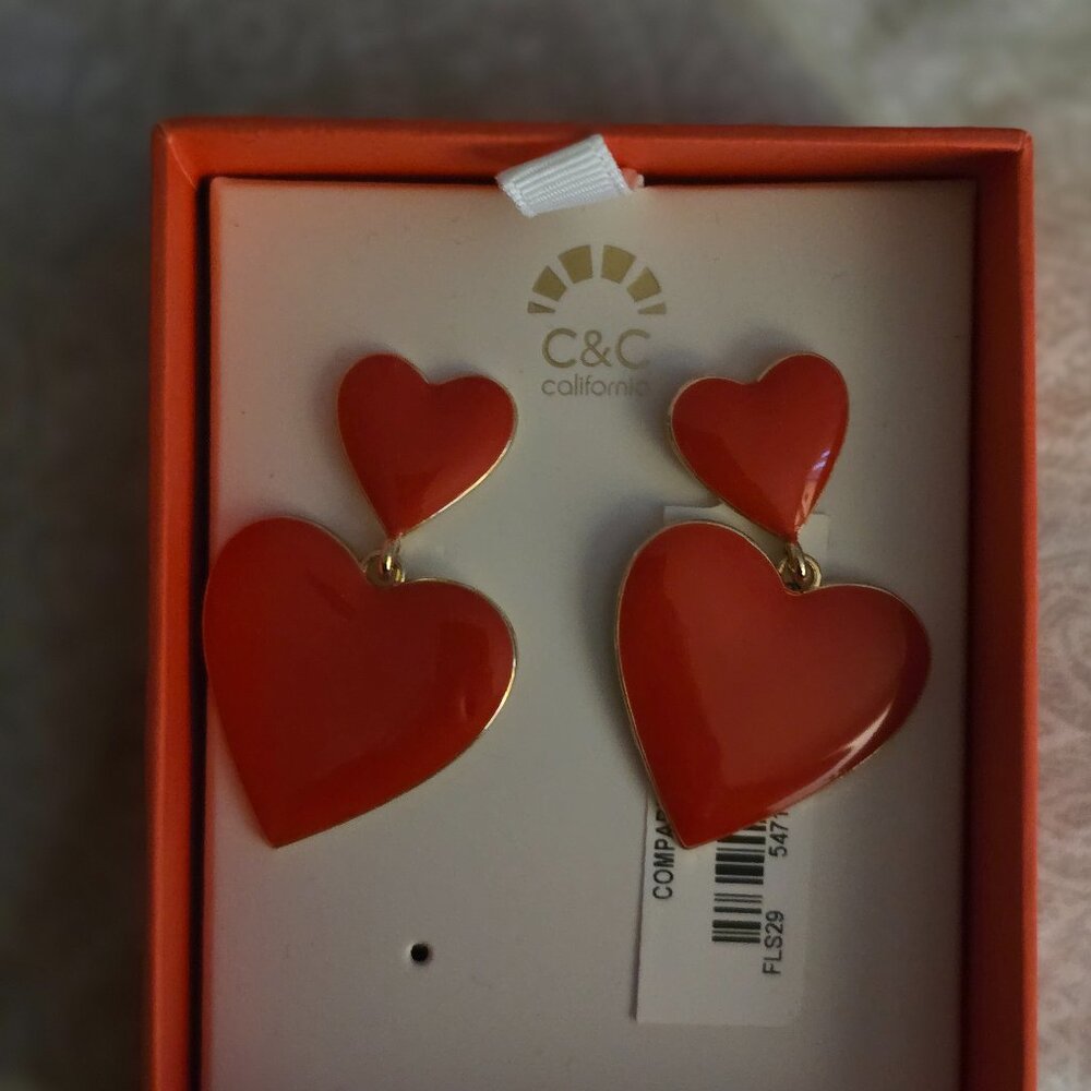 Valentine heart earrings